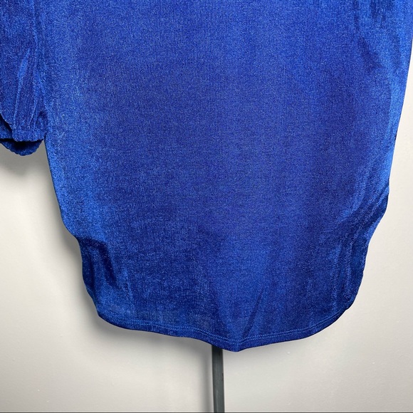 NWT Size large royal blue bodycon one shoulder cut out mini dress - Picture 5 of 10